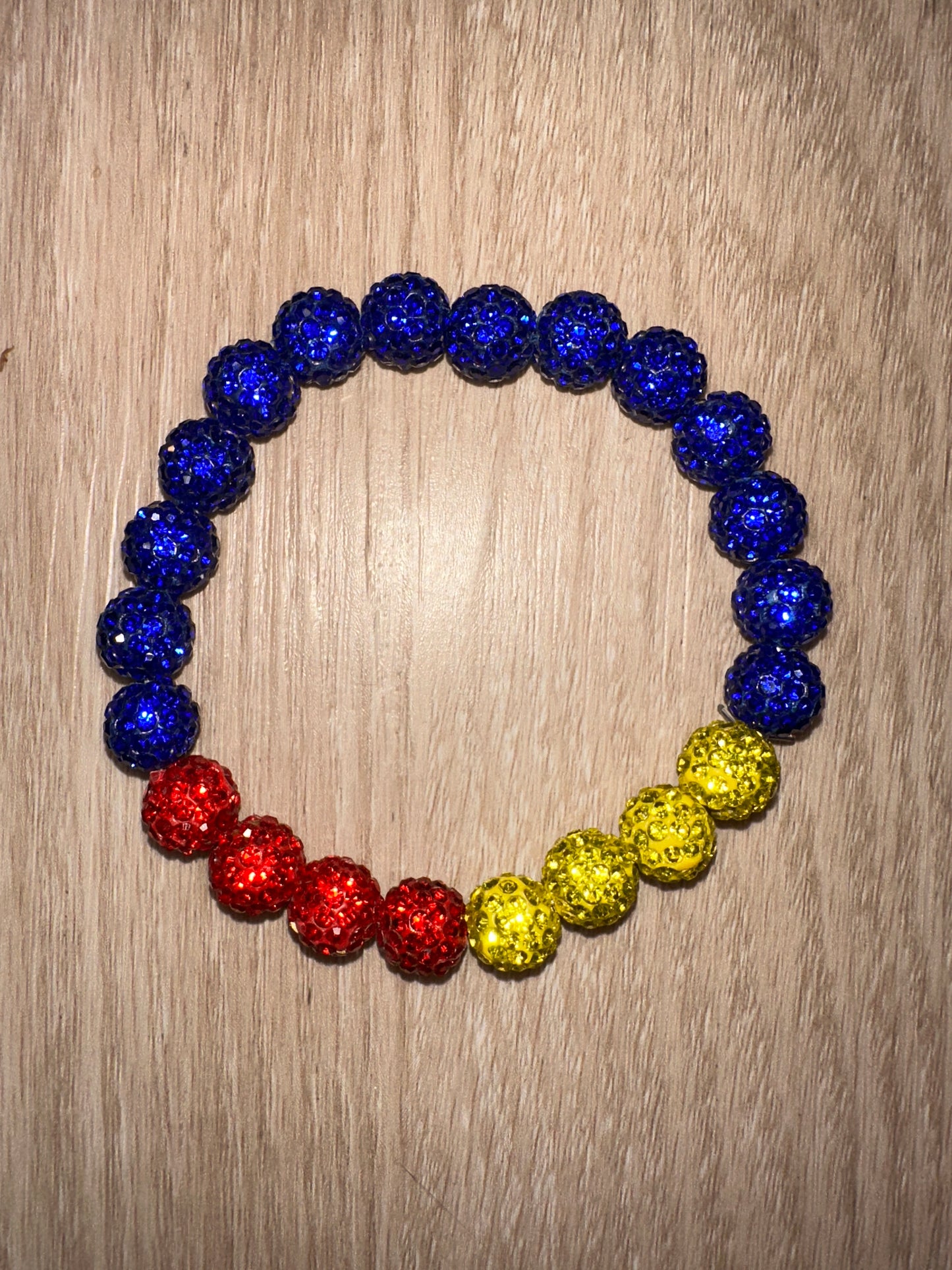 Blue, Red and Yellow Bracelet